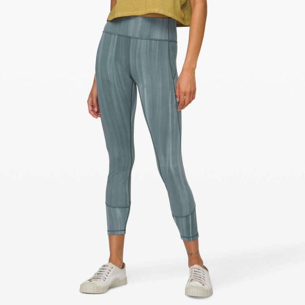 Lululemon Women's In Movement Tight 25" *Everlux Leggings - Grey/Blue - Picture 1 of 9